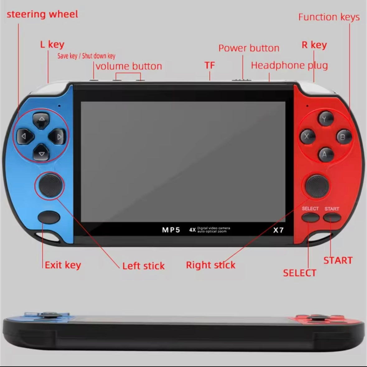 Retro Travel Spiel Konsole Slim